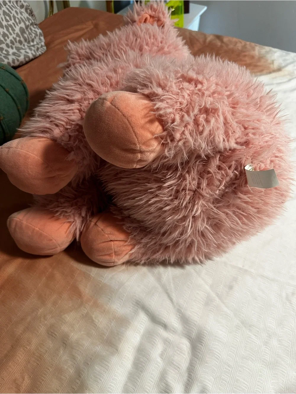 18” Plush Pink Fluffy Pig Stuffed Animal